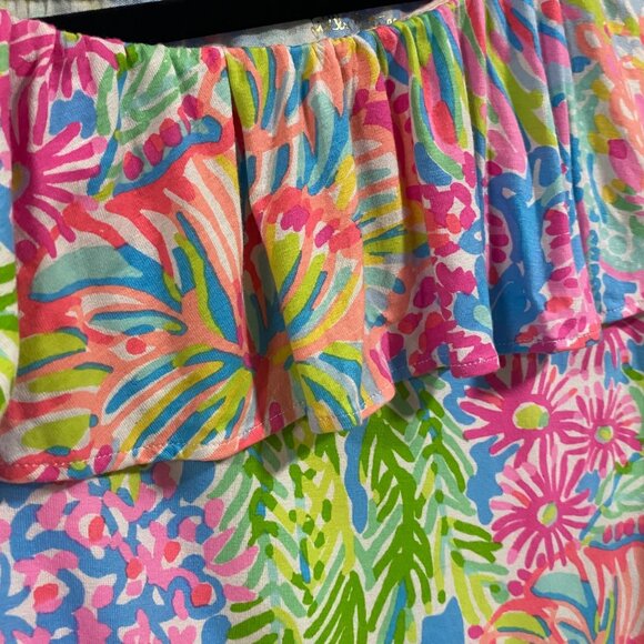 Lilly Pulitzer Neveah One Shoulder Blouse in Lovers Coral Size S - Picture 2 of 7